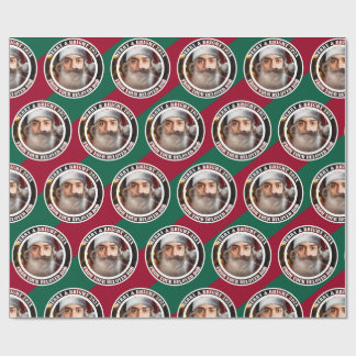 Sofortiger Weihnachtsmann! Einfach das Gesicht ein Geschenkpapier