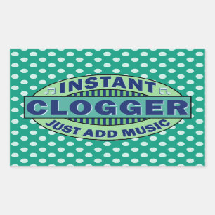 Sofortiges Clogger addieren gerade Musik Rechteckiger Aufkleber