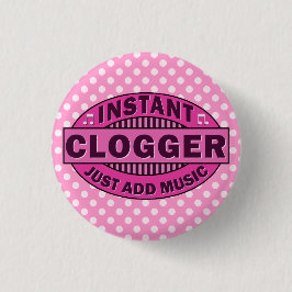 Sofortiges Clogger addieren gerade Musik-Rosa Button