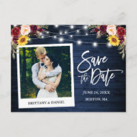 Sofortiges Foto Blumenholz Save the Date