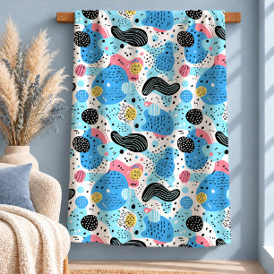 Sofortiges Memphis-Muster-Wurfdecken-Design Sherpadecke