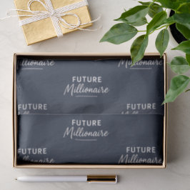 Sofortiges Midnight Navy - Typografie Seidenpapier