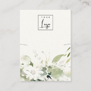 Soft Abstrakte Green Floral Necklass Logo-Anzeige Visitenkarte