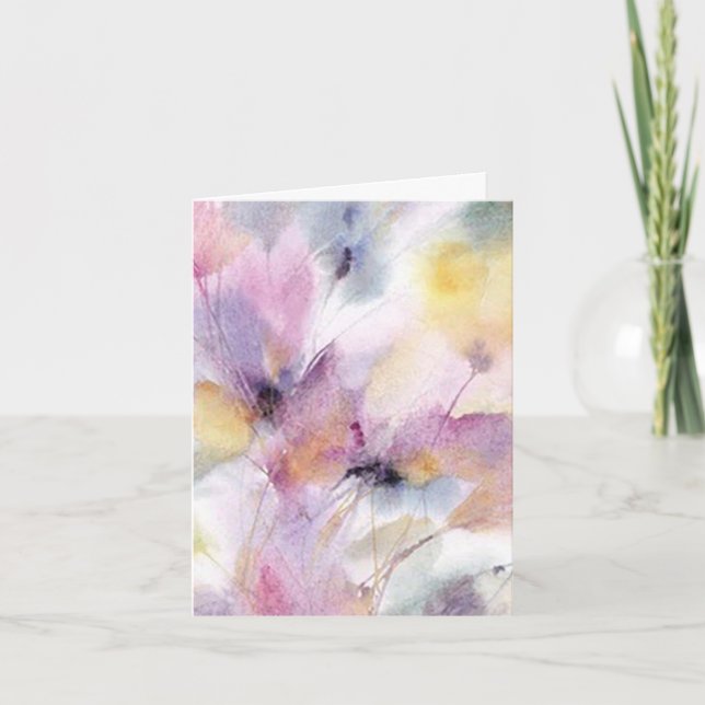 "Soft and Colorful Floral" - leere Notizkarte (Vorderseite)