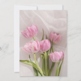 Soft and dreamy pink tulips feiertagskarte