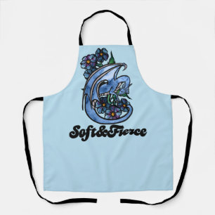 Soft and Fierce Dragon blau Schürze