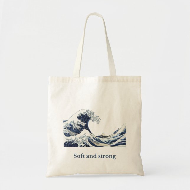 “Soft and Strong” Aesthetic Tote Bag Tragetasche (Vorne)