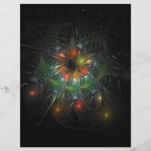 Soft and tenderderness Fraktal Fantasy Blume Briefbogen