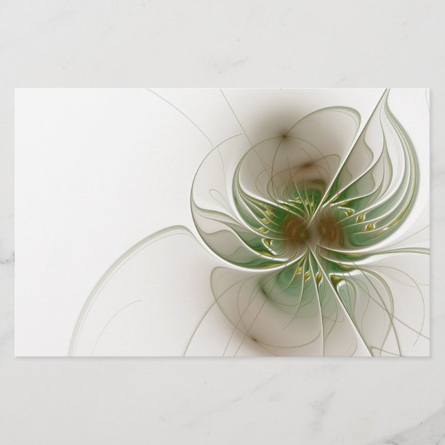 Soft and tenderderness Fraktal Fantasy Blume Briefpapier (Vorderseite)