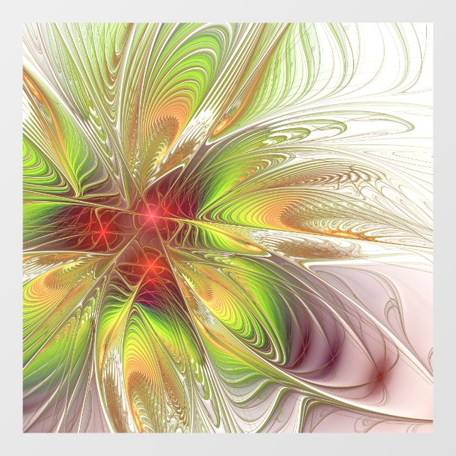 Soft and tenderderness Fraktal Fantasy Blume Fensteraufkleber (Blatt)