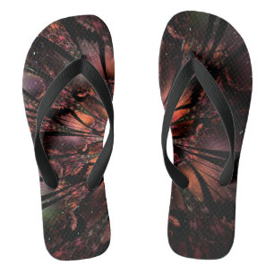 Soft and tenderderness Fraktal Fantasy Blume Flip Flops