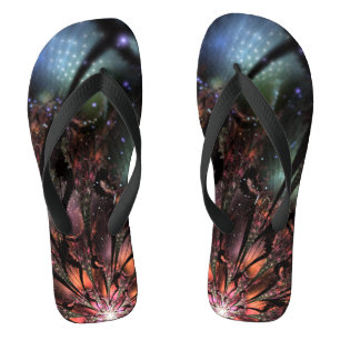 Soft and tenderderness Fraktal Fantasy Blume Flip Flops