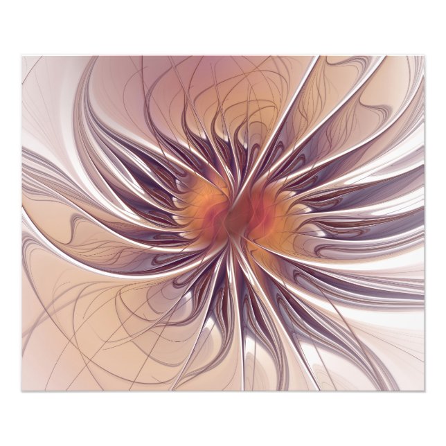 Soft and tenderderness Fraktal Fantasy Blume Fotodruck (Vorne)