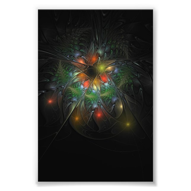 Soft and tenderderness Fraktal Fantasy Blume Fotodruck (Vorne)