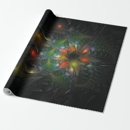 Soft and tenderderness Fraktal Fantasy Blume Geschenkpapier