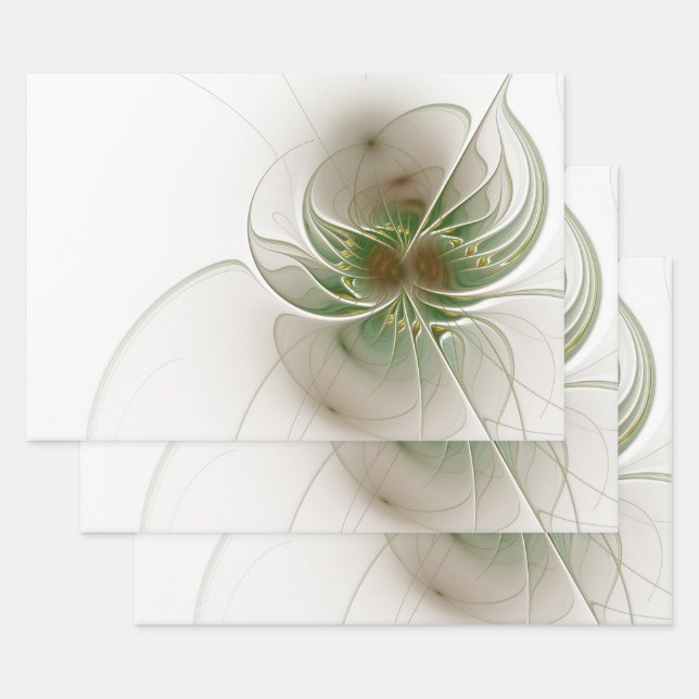 Soft and tenderderness Fraktal Fantasy Blume Geschenkpapier Set (Set)