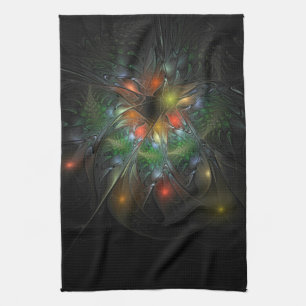 Soft and tenderderness Fraktal Fantasy Blume Geschirrtuch