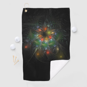 Soft and tenderderness Fraktal Fantasy Blume Golfhandtuch