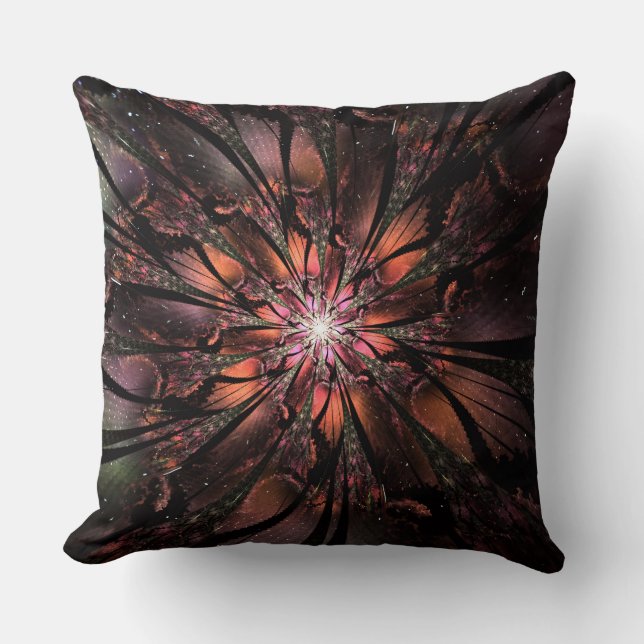 Soft and tenderderness Fraktal Fantasy Blume Kissen (Vorderseite)