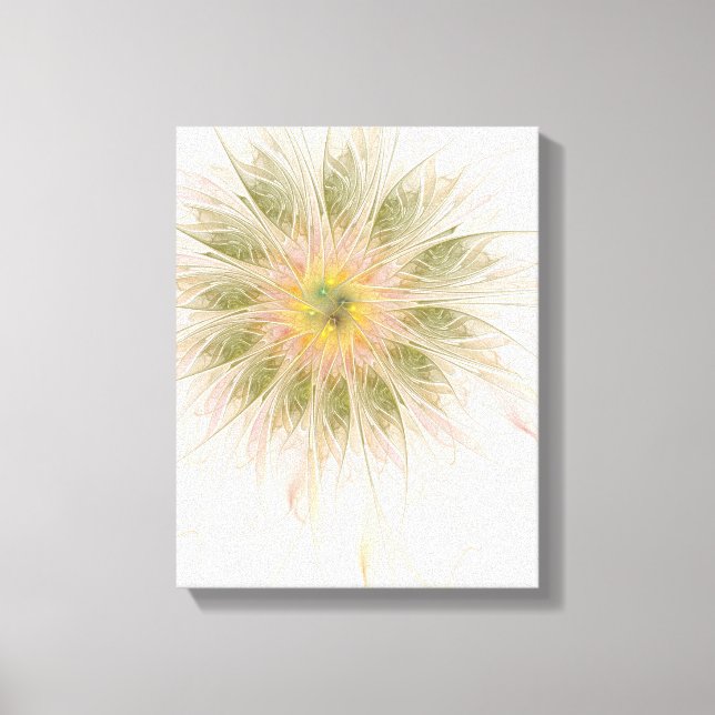 Soft and tenderderness Fraktal Fantasy Blume Leinwanddruck (Vorderseite)