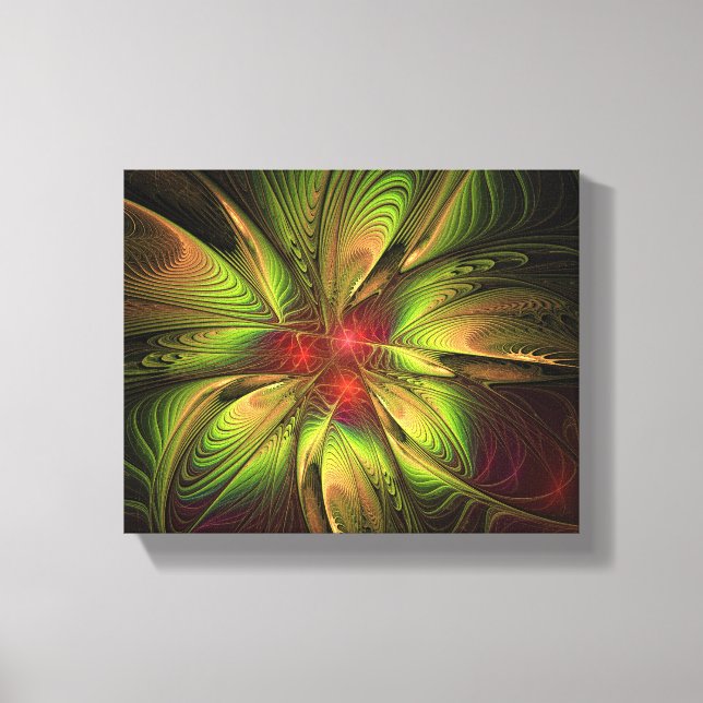 Soft and tenderderness Fraktal Fantasy Blume Leinwanddruck (Vorderseite)