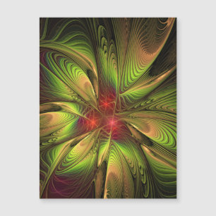 Soft and tenderderness Fraktal Fantasy Blume Magnetkarte