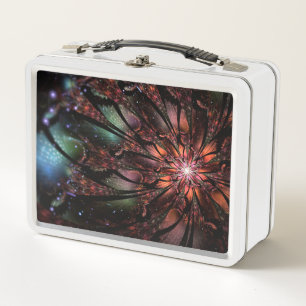 Soft and tenderderness Fraktal Fantasy Blume Metall Brotdose