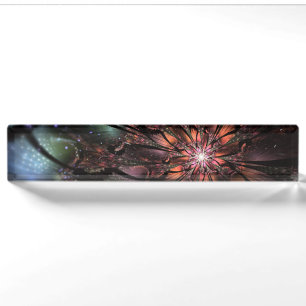 Soft and tenderderness Fraktal Fantasy Blume Namensplakette