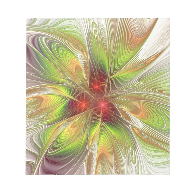 Soft and tenderderness Fraktal Fantasy Blume Notizblock (Vorderseite)