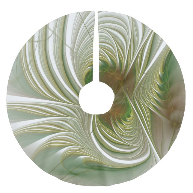 Soft and tenderderness Fraktal Fantasy Blume Polyester Weihnachtsbaumdecke (Vorderseite)