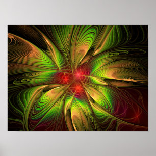 Soft and tenderderness Fraktal Fantasy Blume Poster