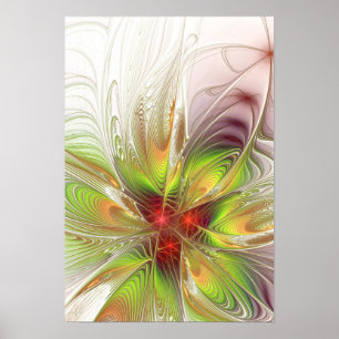 Soft and tenderderness Fraktal Fantasy Blume Poster