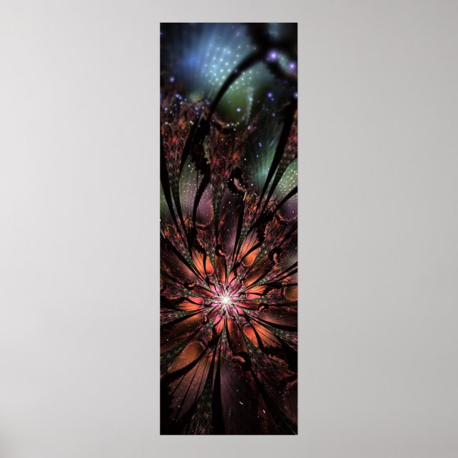 Soft and tenderderness Fraktal Fantasy Blume Poster (Vorne)