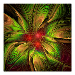 Soft and tenderderness Fraktal Fantasy Blume Poster