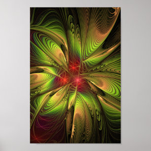 Soft and tenderderness Fraktal Fantasy Blume Poster