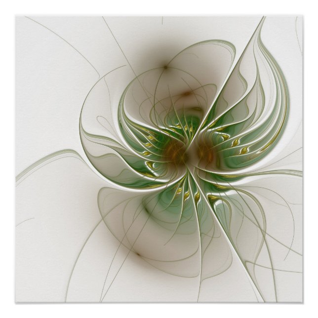 Soft and tenderderness Fraktal Fantasy Blume Poster (Vorderseite)