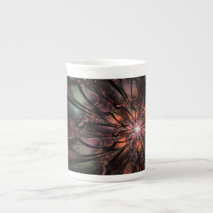 Soft and tenderderness Fraktal Fantasy Blume Prozellantasse