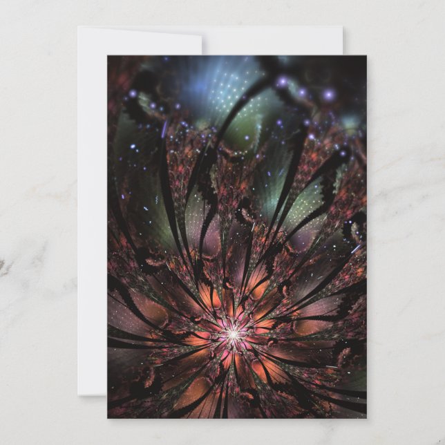 Soft and tenderderness Fraktal Fantasy Blume Save The Date (Vorderseite)