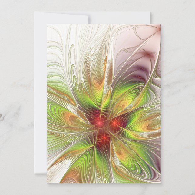 Soft and tenderderness Fraktal Fantasy Blume Save The Date (Vorderseite)