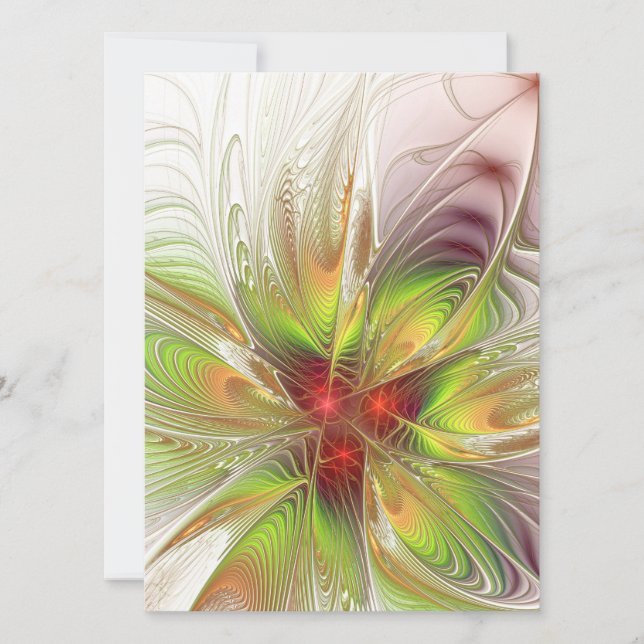Soft and tenderderness Fraktal Fantasy Blume Save The Date (Vorderseite)