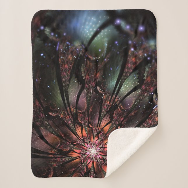 Soft and tenderderness Fraktal Fantasy Blume Sherpadecke (Vorderseite)