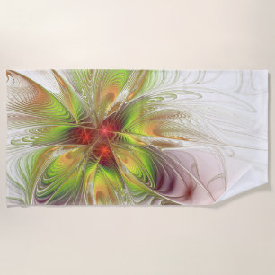 Soft and tenderderness Fraktal Fantasy Blume Strandtuch