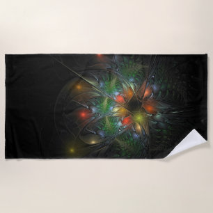 Soft and tenderderness Fraktal Fantasy Blume Strandtuch