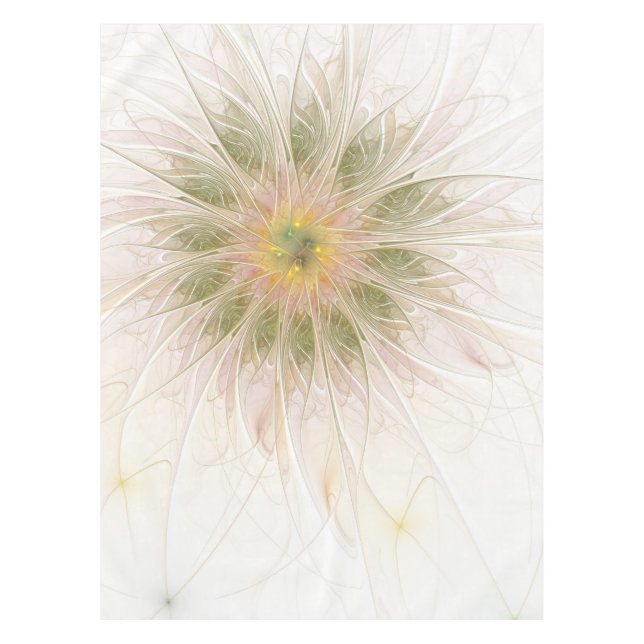 Soft and tenderderness Fraktal Fantasy Blume Tischdecke (Vorderseite)