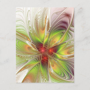 Soft and tenderness fractal fantasy flowers begleitkarte