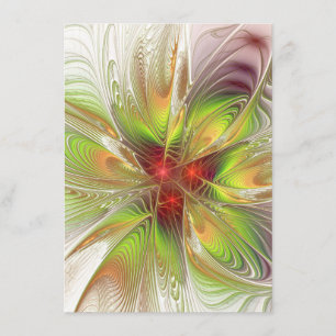 Soft and tenderness fractal fantasy flowers begleitkarte