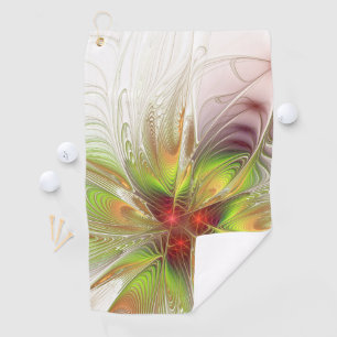 Soft and tenderness fractal fantasy flowers golfhandtuch