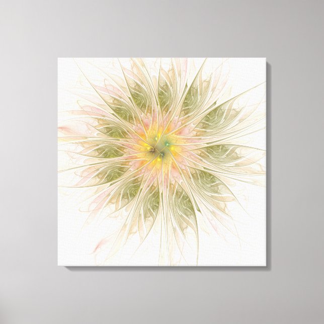 Soft and tenderness fractal fantasy flowers  metal leinwanddruck (Vorderseite)