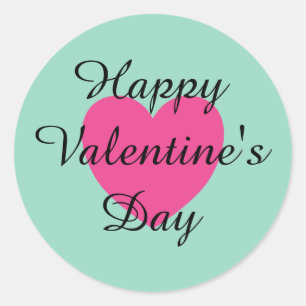 Soft Aquamarin - Happy Valentine's Sticker