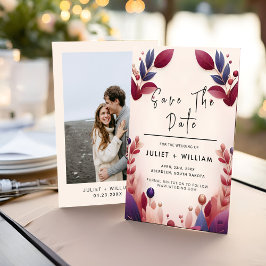 Soft Aquamarine Fall Bold Jewel Tone Wedding Save The Date